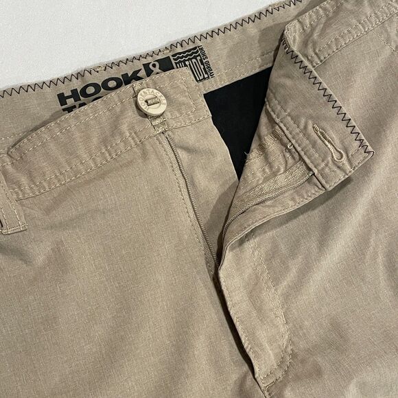 ~ Hook & Tackle 40 Mens Shorts Gray Grey Grayish-Tan Greige Tan Fishing Ripstop - Picture 3 of 14